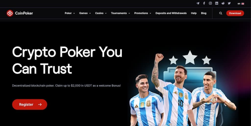 Coin Poker front page